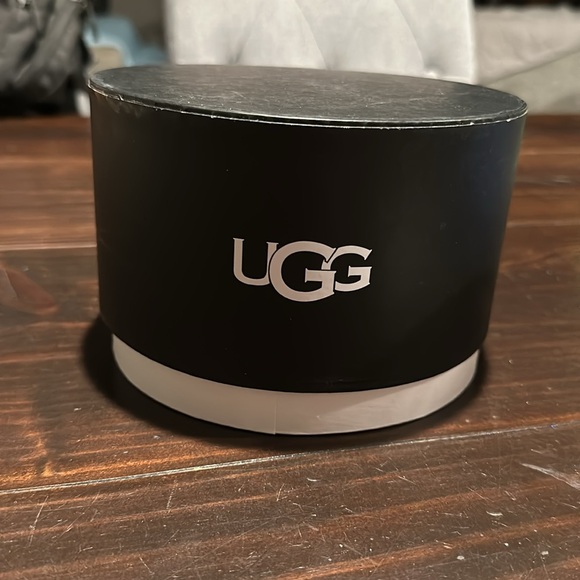 UGG® Embroidered Logo Shearling Earmuffs - Chestnut - Picture 6 of 7